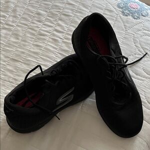 Skechers Black Lace-Up Sneakers